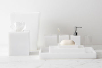 Picture of WHITE LUCITE BATH COLLECTION