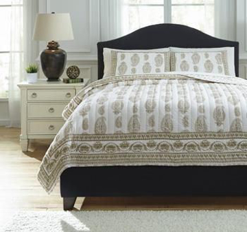 Picture of Almeda King Coverlet Set Beige