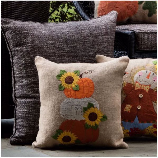 Picture of Harvest Pumpkins Throw Pillow